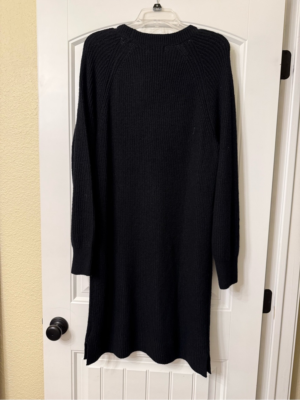 Old Navy Black Ribbed Long Sleeve Sweater Dress